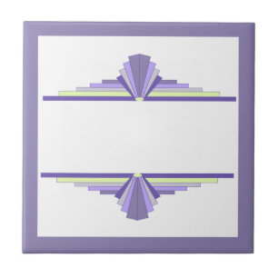 Elementos de arte deco em limão e roxo