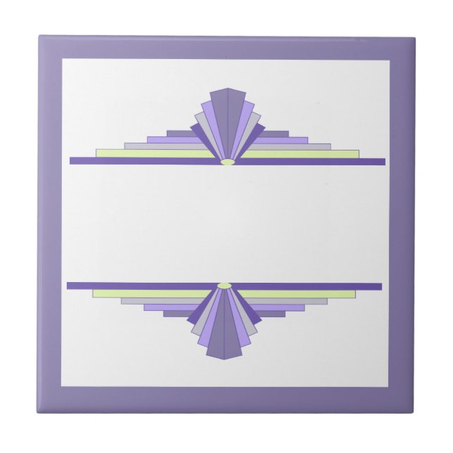 Elementos de arte deco em limão e roxo (Frente)