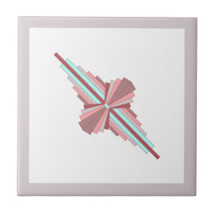 Elementos de arte deco em rosa escuro e azul