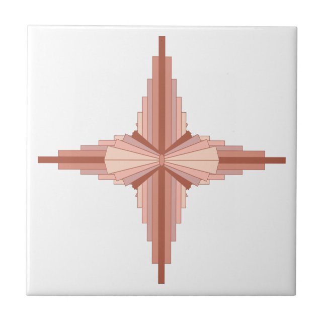 Elementos de arte deco numa paleta dourada rosa (Frente)