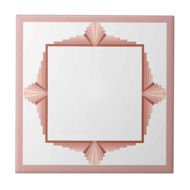 Elementos de arte deco numa paleta dourada rosa (Frente)