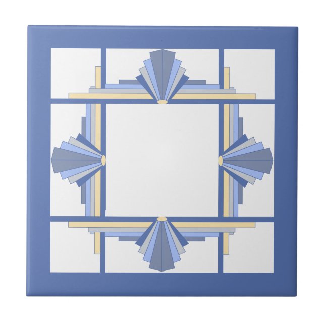Elementos de deco da arte em creme e azul-cinza (Frente)
