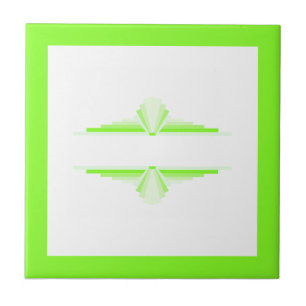 Elementos de deco da arte em verde e limão suave