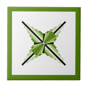 Elementos de deco de arte em verdes-mossios
