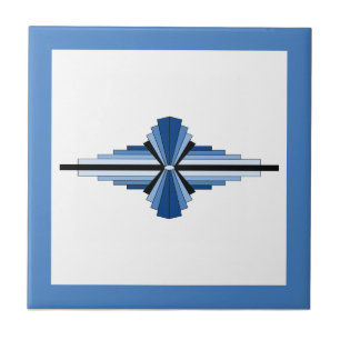 Elementos de decoração de arte em azul, marinho 