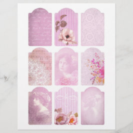 Elementos de Diário de Lixo Rosa Shabby