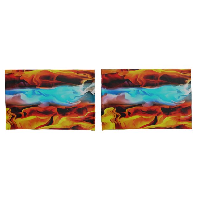 Elementos Quentes E Frio Abstrato De Pó Acrílico (Frente - conjunto)