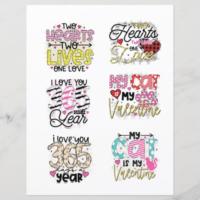 Elementos românticos de scrapbook do Dia dos Namor (Frente)