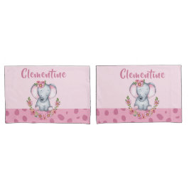 Elephant charmoso Impressão Floral de PInk