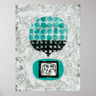 Elephant Lembrando a Arte de Poster Wall