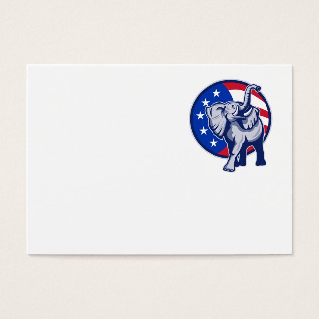 Elephant Mascot EUA Flag (Frente)