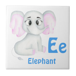 Elephant personalize ABC: Carta E - Adicione seu n