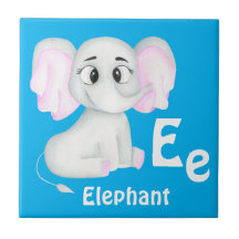 Elephant personalize ABC: Carta E - Adicione seu n