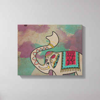 Elephant Watercolor Canvas Indígenas - Imprimir Wa