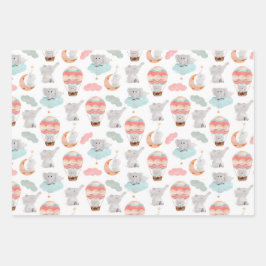 Elephants and Love Heart Pattern