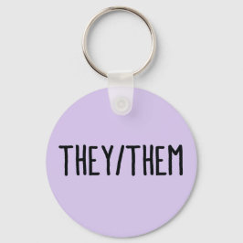 Eles/Eles Resseguros Pronounes Neutrais Chaveiro