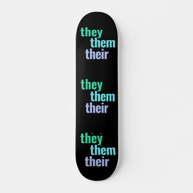 Eles/Eles/Seus Pronounes Pavimento De skate (Frente)