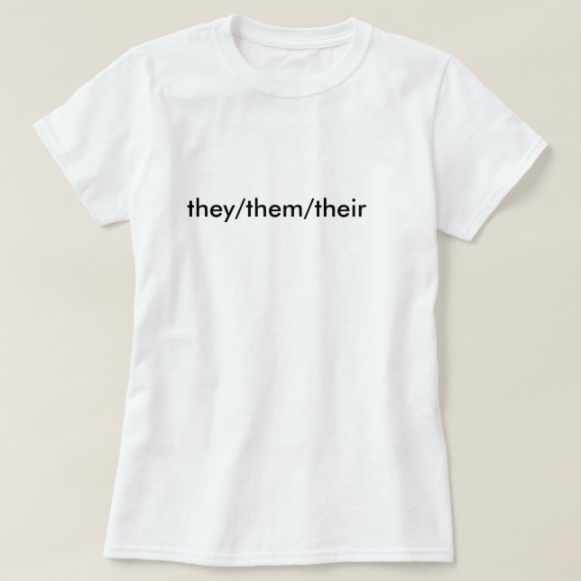 eles/eles/sua camisa do pronome (Frente do Design)