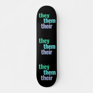 Eles/eles/sua plataforma do skate dos pronomes