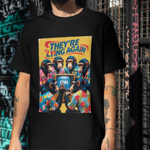 Eles Estão Mentindo Novamente Camiseta Fake News A