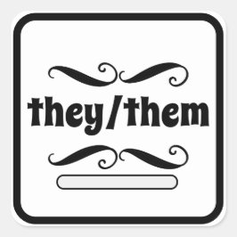 Eles estão no rico com o adesivo quadrado