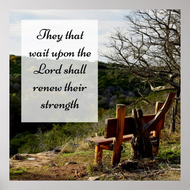 Eles que esperam pelo Senhor Poster Jeremiah 29:11 (Frente)