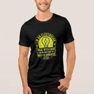 Eletrecista Engraçado Lida Com Luz Humor Preto