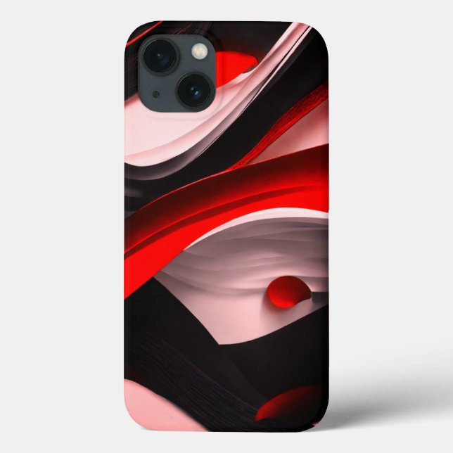 Eletrônicos Premium abstrato Black & Red Design - (Verso)