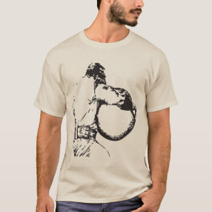 Elevador da pedra do atlas do homem forte - camisa
