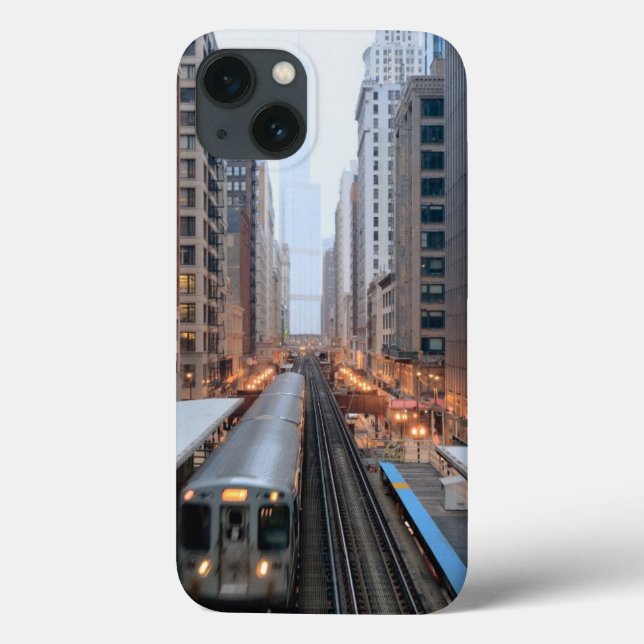 Elevated rail in downtown Chicago over Wabash (Verso)