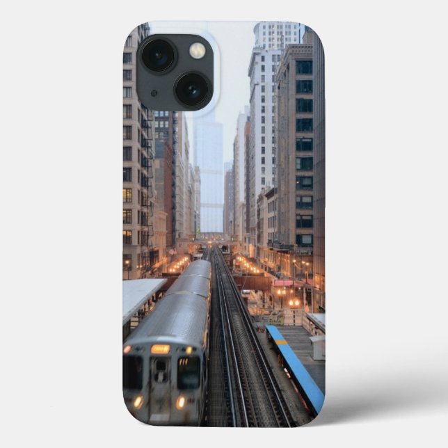 Elevated rail in downtown Chicago over Wabash (Verso)