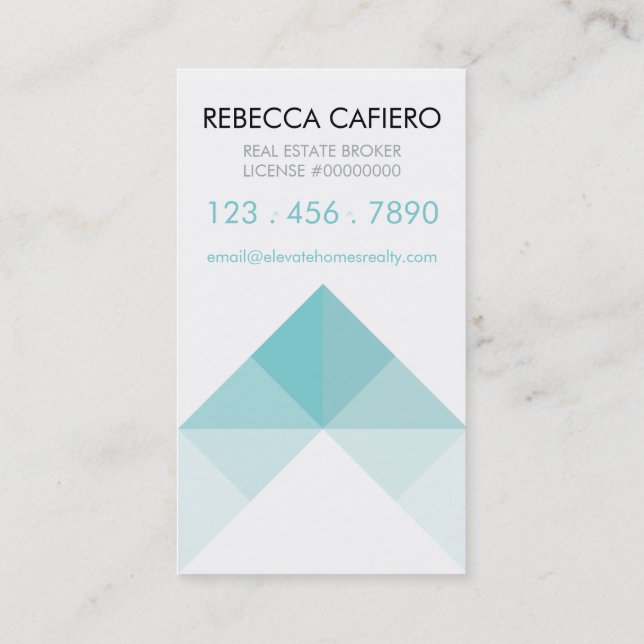 Eleve cartões de visitas customizáveis do Realty (Verso)