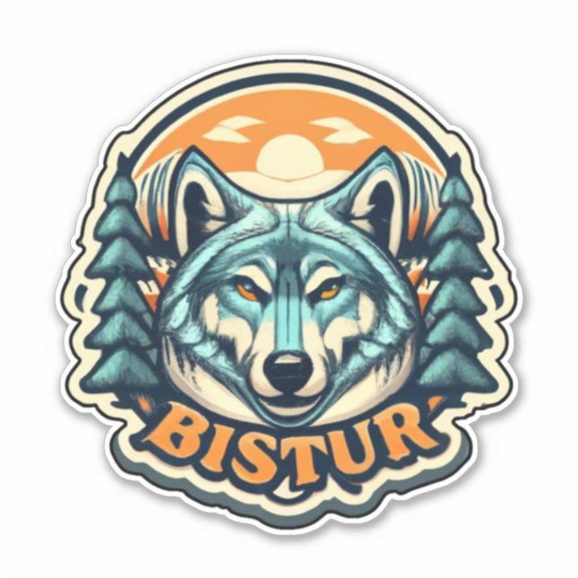 Eleve seu Artesanato com adesivos Únicos do Lobo (Frente)