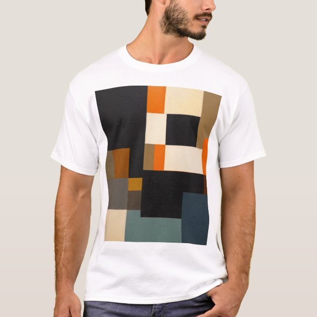 Eleve Seu Estilo com Camisetas Minimalistas Abstra (Frente)