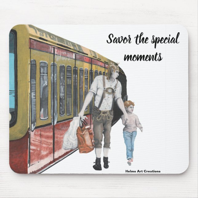 Elf Berlin Train Trip Fantasy Art Mouse Pad (Frente)