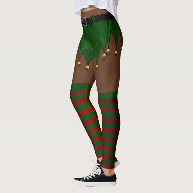 Elf Costume Leggings African Christmas Elf Pants (Esquerda)