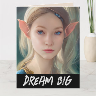 ELF GAROTA FANTASY SONHOS GRANDES CARTÕES DE ANIVE