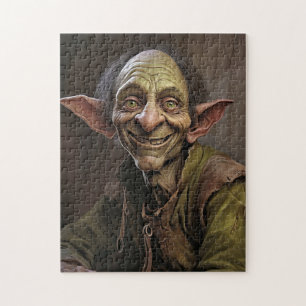ELF GNOME FUNNY WEIRD JIGSAW QUEBRA-CABEÇA