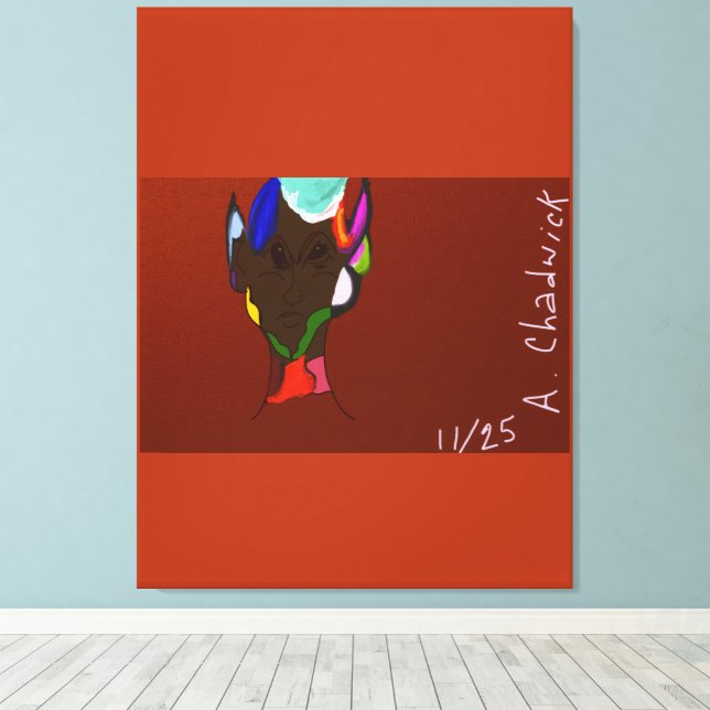 Elf Map Art Stretched Canvas Print (Insitu(piso de madeira))