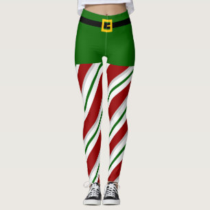 Elf Papais noeis Elves Leggings de Natal