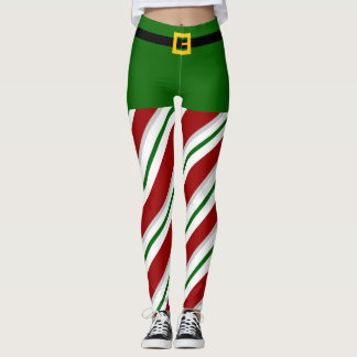 Elf Papais noeis Elves Leggings de Natal