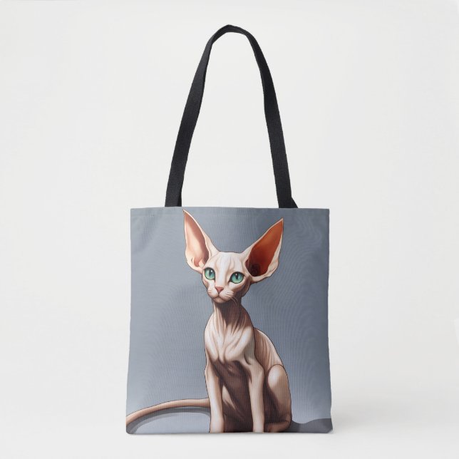 Elf Sphynx Cat Cinza de Bolsa de compra do Elf Ros (Frente)