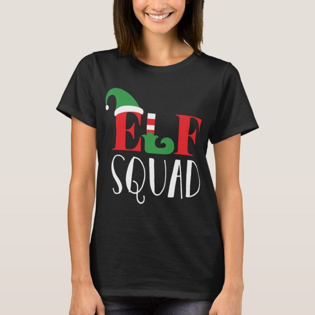 Elf Squad Funny Christmas Matching Top (Frente)