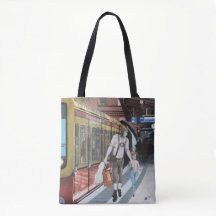 Elf Train Town Compra Fantasy Tote Bag