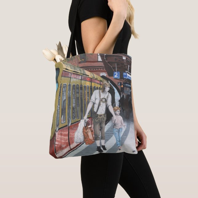 Elf Train Town Compra Fantasy Tote Bag (Close Up)