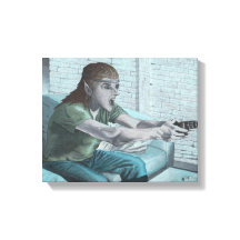 Elf Video Gamer Boss Fight Fantasy Canvas Print