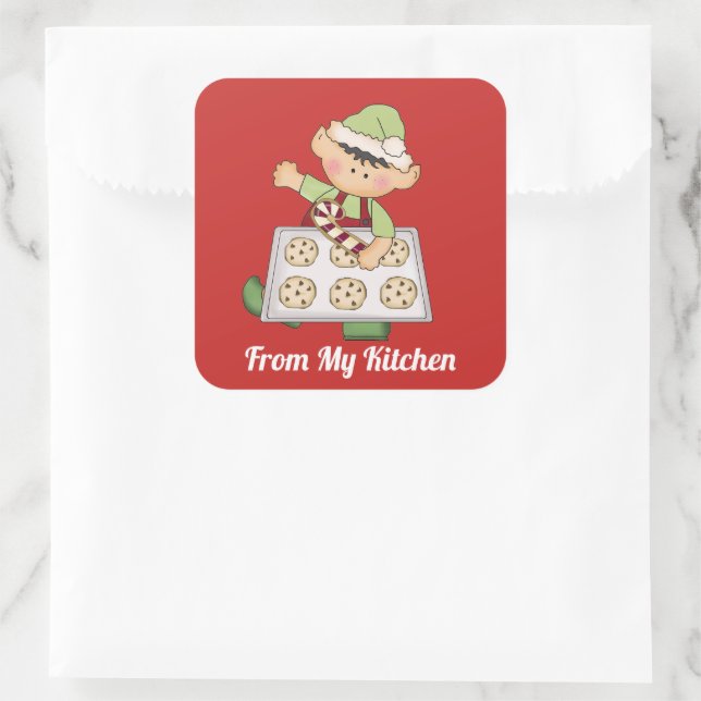 Elfo de Natal do meu adesivo de cozinha (Bolsa)