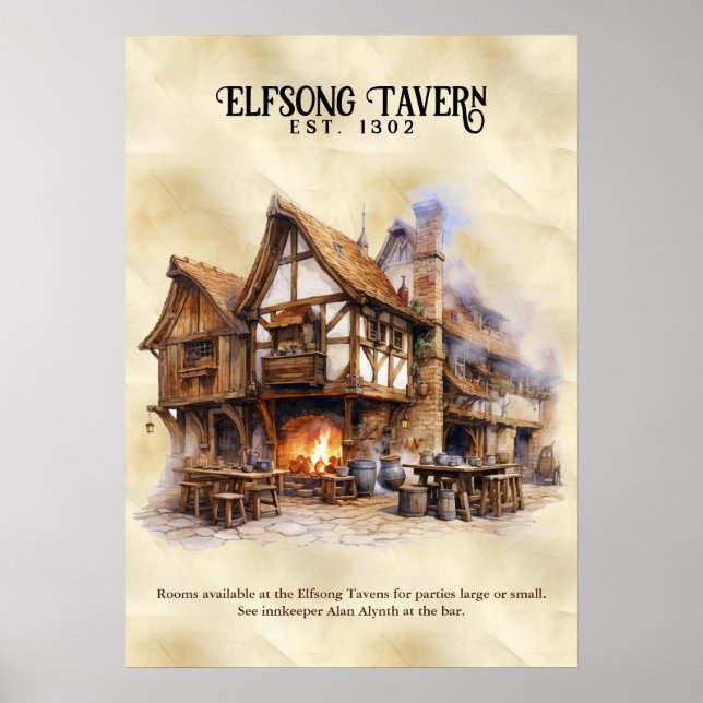 Elfsong Tavern Poster - BG3 FanArt (Frente)
