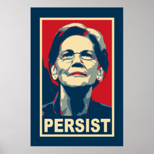 Elizabeth Warren Persistir Poster