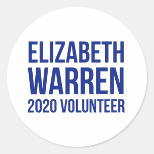 Elizabeth Warren Volunteer 1,5 pol - Adesivos
